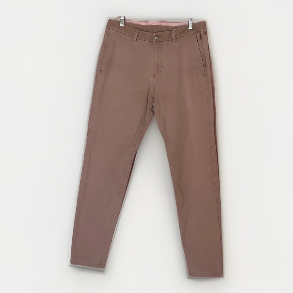 Lululemon ABC Pants Mens 34x31 Earth Clay Slim Fit Tech Chino Golf Travel